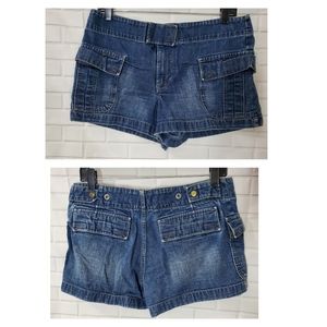 Old Navy Blue Jean Cargo Pocket Shorts